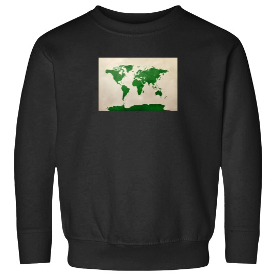 Discover World Map Green 2743 Sweatshirts