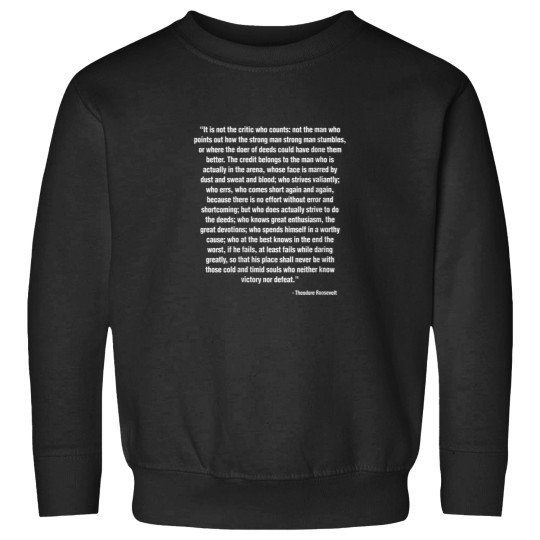 Discover Womens Man In The Arena Slogan Teddy Roosevelt Q Sweatshirts
