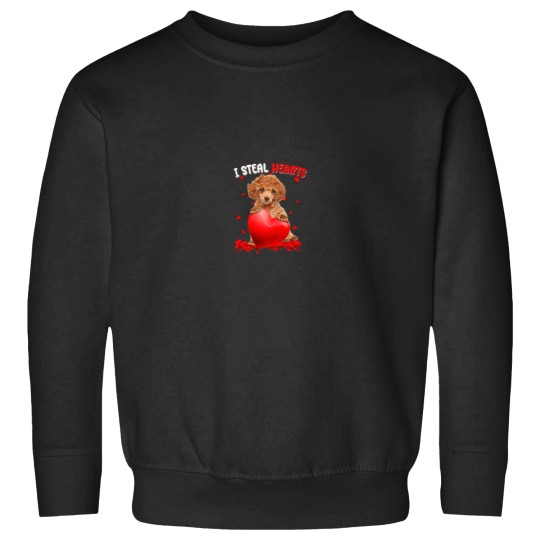 Discover Toy Poodle Dog I Steal Hearts Cute Valentine Day Sweatshirts