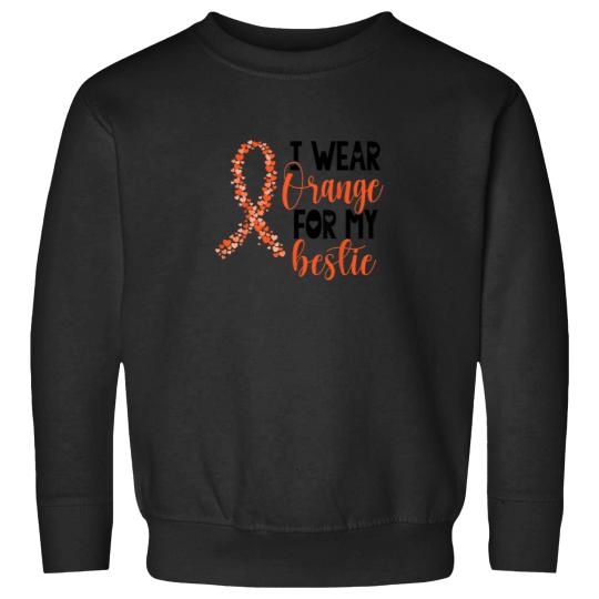 Discover I Wear Orange For My Bestie Leukemia Cancer Awar Sweatshirts