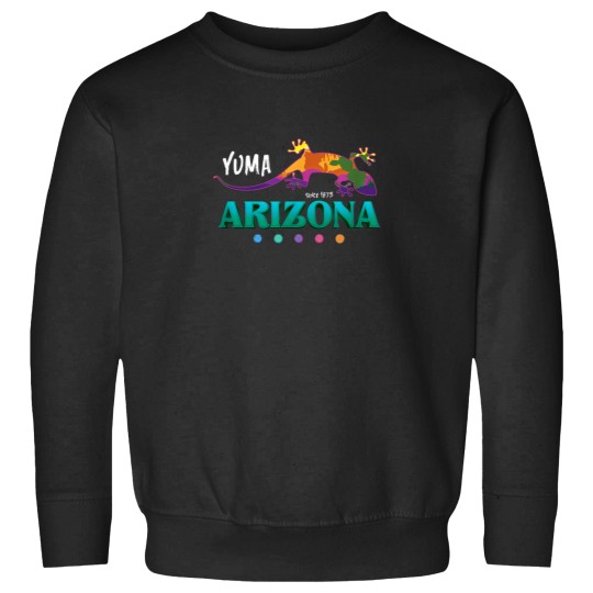 Discover Yuma Arizonna USA Desert Gecko Lizard Art Vacatio Sweatshirts