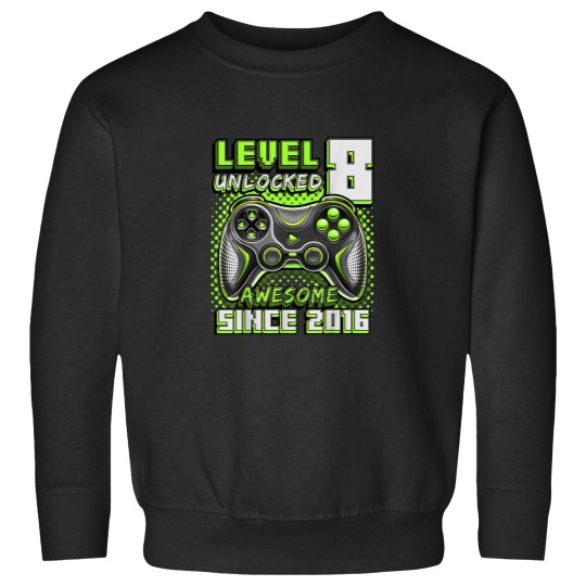 Discover 8th Birthday Gamer 8 Year Old Funny Bday Boy Eig Sweatshirts