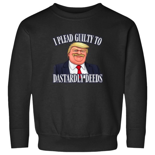 Discover Dastardly Deeds Funny Trump Cartoon Style Graphic Sweatshirts