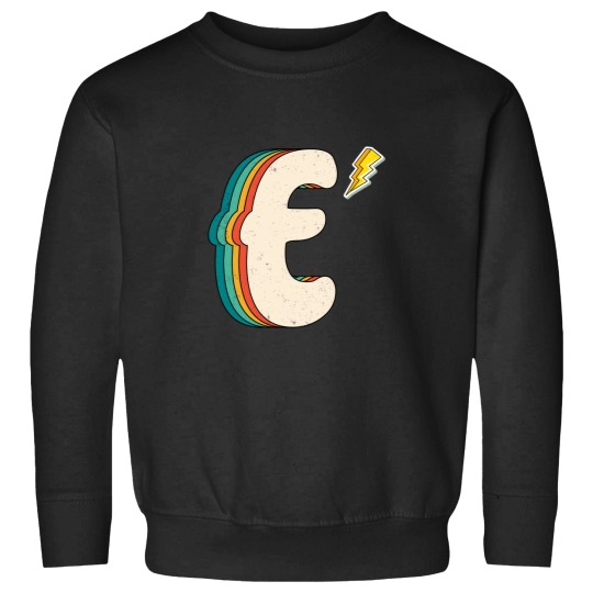 Discover Retro E Alphabet Transparent Sticker Sweatshirts