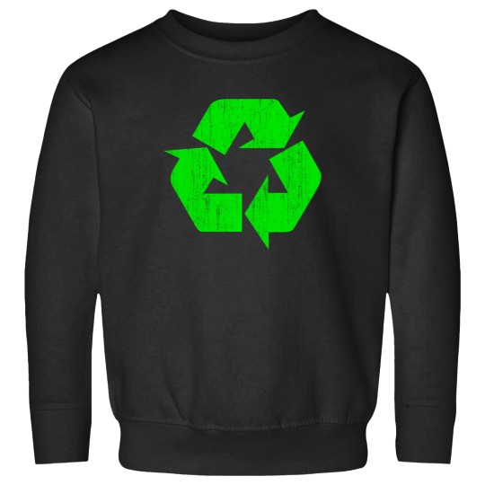 Discover Earth Day Grunge Recycle Symbol Sweatshirts