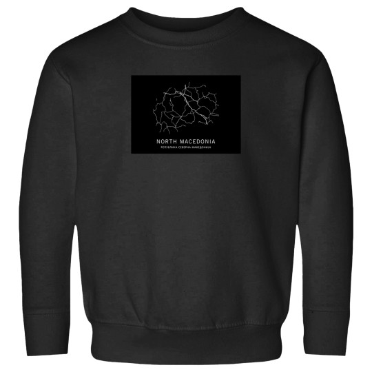 Discover North Macedonia Road Map 1528 Sweatshirts