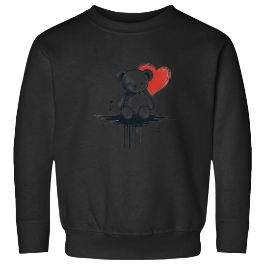 Discover Cute Teddy Bear With Hearts (Ink Design) (4) Sweatshirts