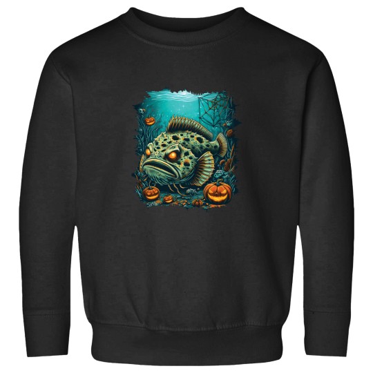 Discover Flat Fear A Monstrous Floundeeer Fish Sweatshirts