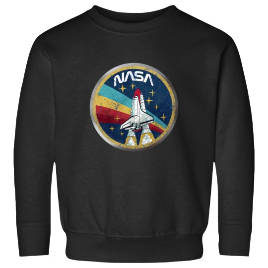 Discover Nasa Retro Vintage Logo With Metal Border Sweatshirts