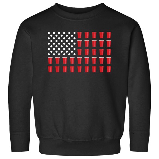 Discover 4th Of July Beer Pong American Flag College Party Sweatshirts