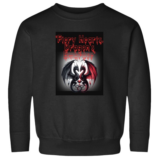 Discover Fiery Hearts Dragons Embrace Goth Valentine's Day Sweatshirts