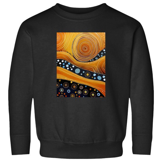 Discover Ancestral Connections I Contemporary Aboriginal Art that Conveys Spirituality and Connection to the Sweatshirts