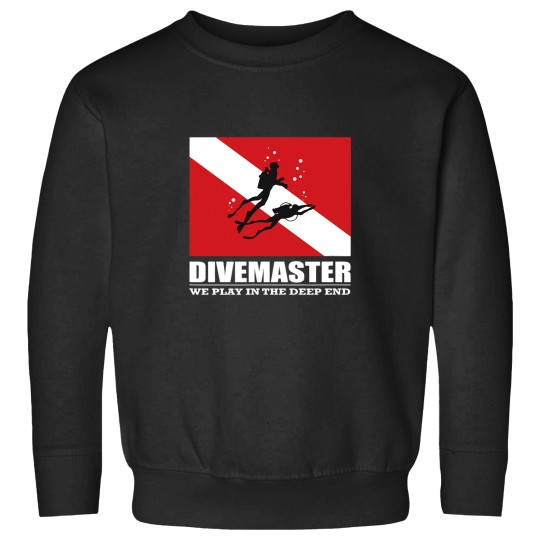 Discover Scubas Diving Divemaster We Play In The Deep End Funny Scubas Dive Flag Diver Sweatshirts