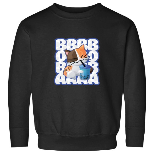 Discover Love Anime Boba Bubble Tea Drink Cute Kawaii Kitten Cat Sweat Sweatshirts