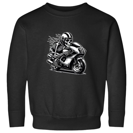 Discover Skeleton Dark Motorcycle Racing Byker Racing Car Naascar Moto Gps Chopper Ogirdor Sweatshirts