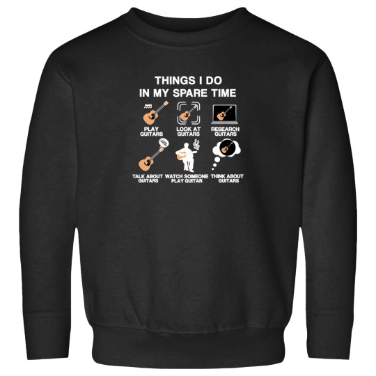 Discover Things-I-Do-In-My-Spare-Time-Funny-Guitar-Player-Gift-For-Guitar-Lover-Mens-And-Womens T-Shirt Sweatshirts