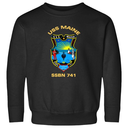 Discover USS Maine (SSBN-741) Crest For Dark Colors   T-Shirt Sweatshirts
