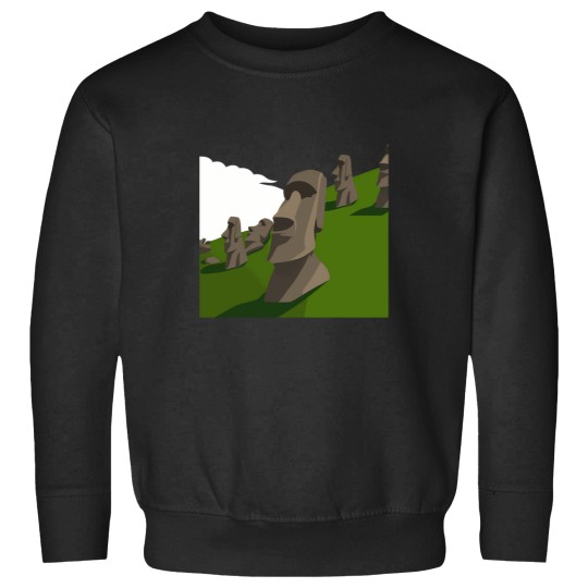 Discover eater iland moai tatue landmark deign vector Sweatshirts