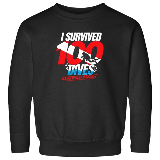 Discover 100Th Dive Gift 2Diver Down Flag 2Funny Scuba Diving T-Shirt Sweatshirts
