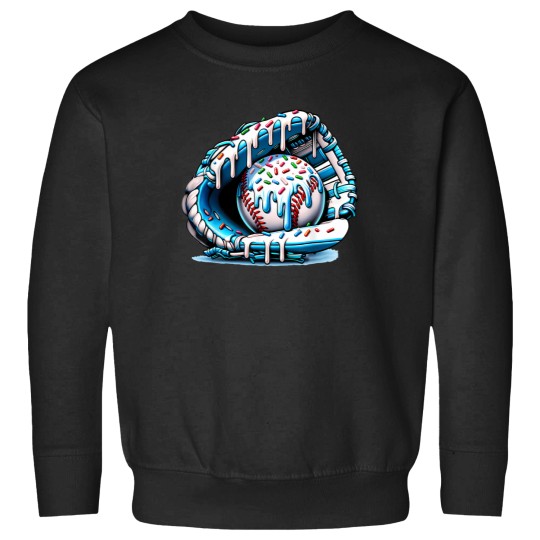 Discover baseball drip ice cream sprinkles baseball glove Sweatshirts