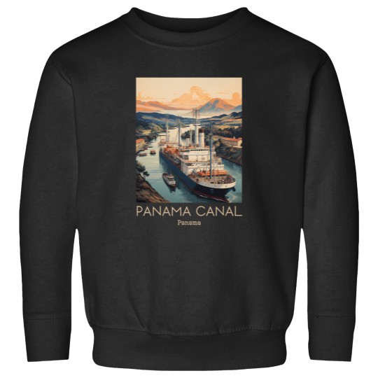 Discover a vintage travel illutration of the panama canal panama Sweatshirts