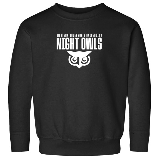Discover WGU - Western Governors University Night Owls - White Sweatshirts