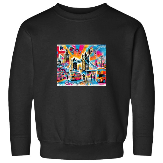 Discover “Neon London Vibes Pop Art Cityscape” Sweatshirts