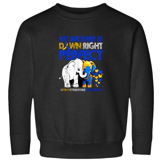 Discover My Brother Is Down Right Perfect Funny Elephant Sweatshirts