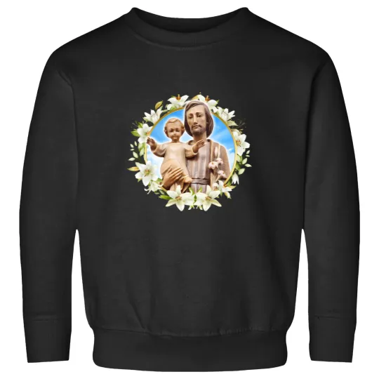 Discover Saint Joseph and Jesus - Lilies (S�o Jos� e Jesus)A�ucena Sweatshirts