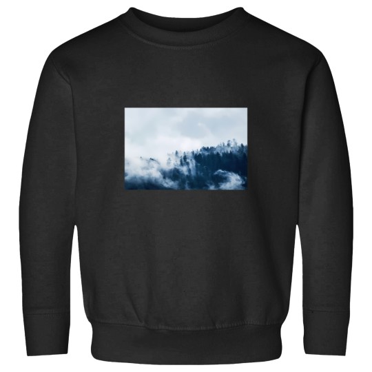 Discover Fog Rolling Over Blue Mountain Trees Sweatshirts