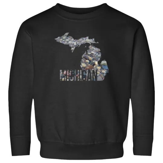 Discover Michigan Rock Beach Lake State MI Geology Sweatshirts