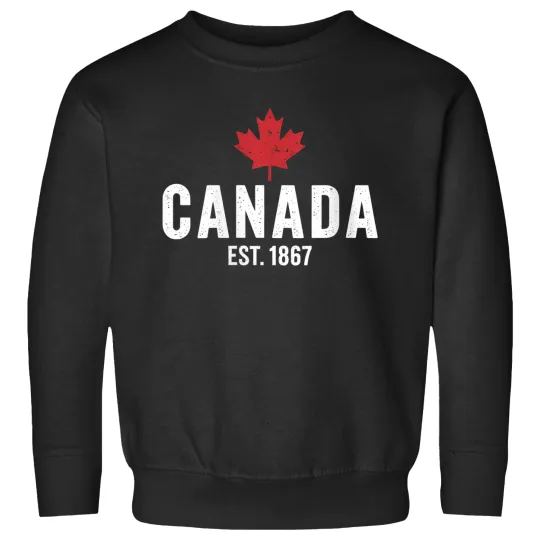 Discover Retro Canada Est 1867 Maple Leaf Proud Canadian Sweatshirts