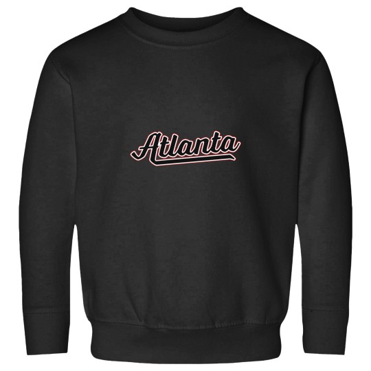 Discover Atlantas GA Retro Sports Script Logo Navy -1 Sweatshirts
