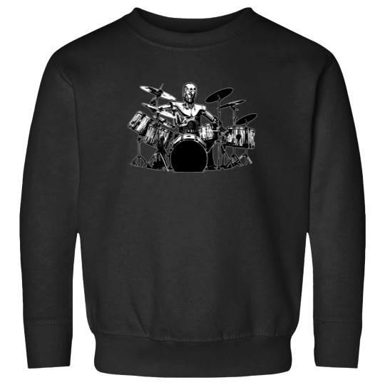 Discover C3PO Drum Sweatshirts Robot Playing Cool Drum Kit Sweatshirts Funny