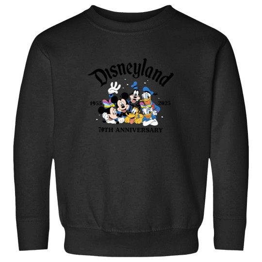 Discover Disneyyland 70th Anniversary Sweatshirts, Castle Platinum Celebration 1955-2025 Sweatshirts