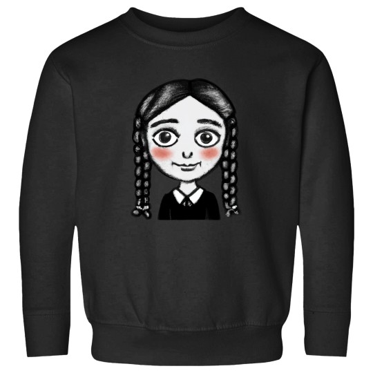 Discover Fan Art of Wednesday Adams From Netflix Show Sweatshirts