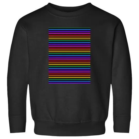 Discover Blacks and rainbows stripes - horizontal  -1 Sweatshirts