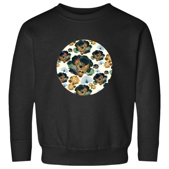 Discover Indigo Flowers And Peacocks Sweatshirts