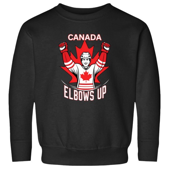 Discover Canada Elbows Up T-Shirt Hockey Fan Shirt Design Sweatshirts