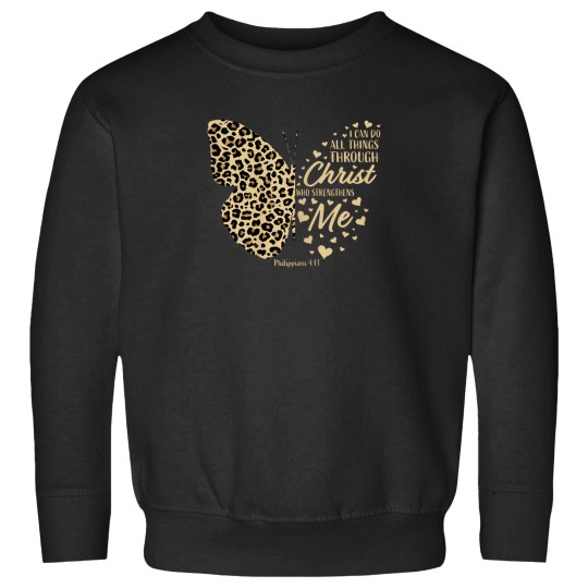 Discover Christian-Bible-Verse-Butterfly-Cheetah-Mom-Women-Teen-Girls-T-Shirt Sweatshirts