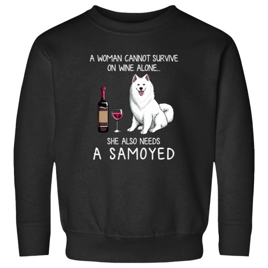 Discover Samoyed and wine Funny dog Sweatshirts
