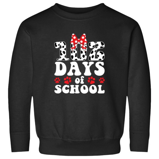 Discover 102 Days Of School Dog Lover 100 Days Smarter Boys Girls Sweatshirts