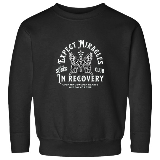 Discover In Recovery Tattoo Style Butterfly Sobriety Design Sweatshirts