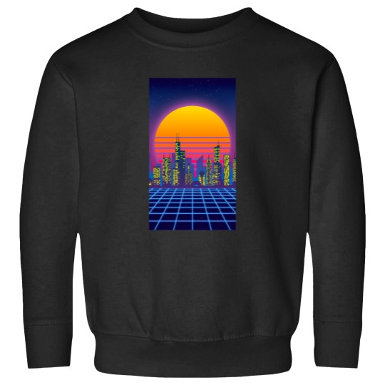Discover 1746 Outrun Chicago City Lights Active T-Shirt Sweatshirts