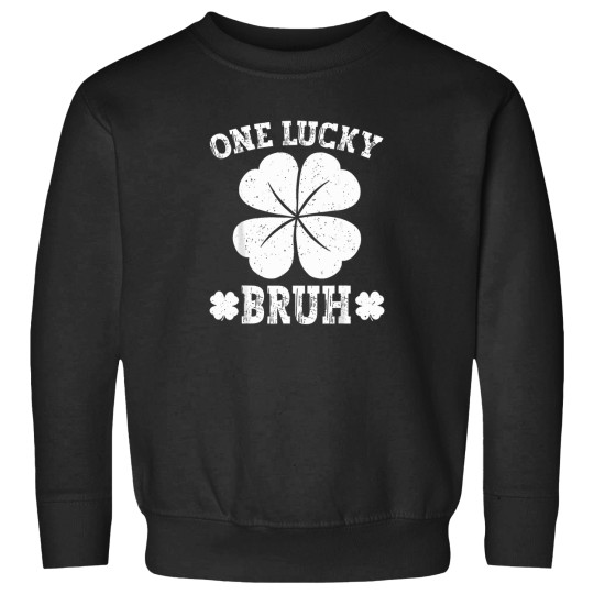 Discover Vintage-One-Lucky-Bruh-Funny-Saying-Green-St-Patrick'S-Day-T-Shirt Sweatshirts