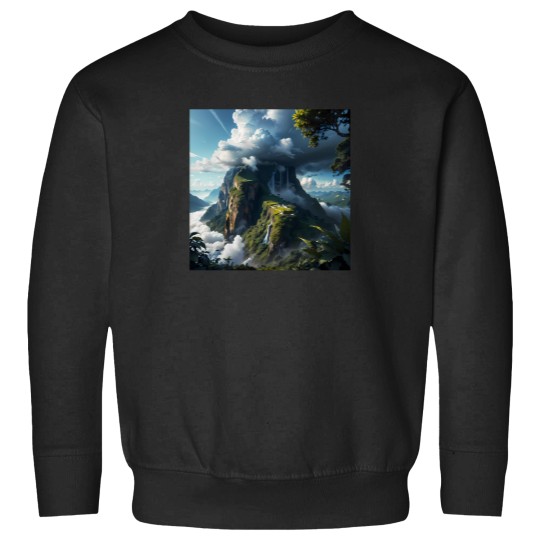 Discover Mountains And Clouds Landscape Sticker 1231 Sweatshirts