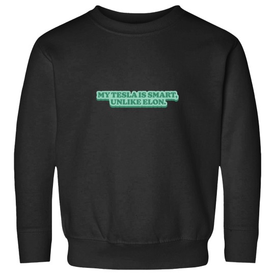 Discover Anti Elon Musk teslas Car Bumper Greens Sweatshirts
