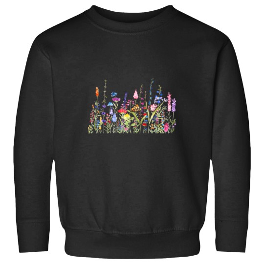 Discover colorful wild flower field Sweatshirts