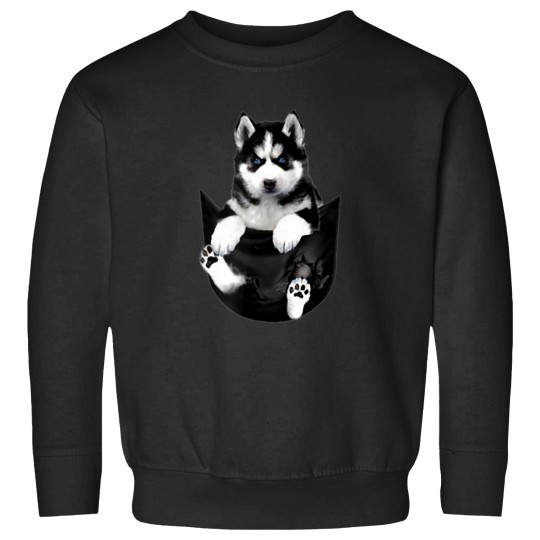 Discover Siberian Husky in My Pocket Cute Dog Lovers Sweatshirts