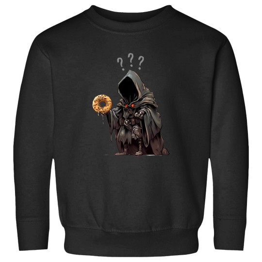 Discover Black Rider Holding a Donut Ring II - Fantasy Funny Sweatshirts